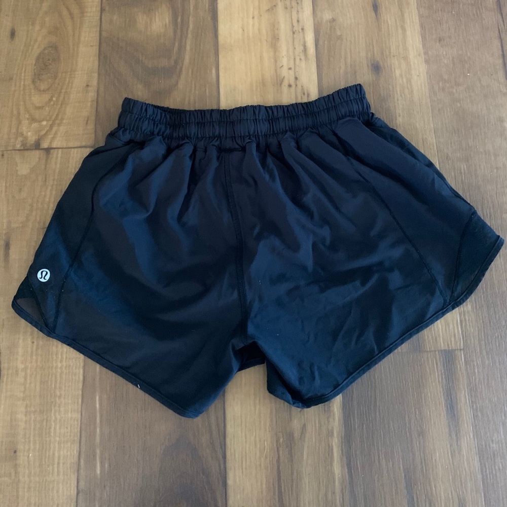 Hotty hot black lululemon shorts size 4 inseam 4